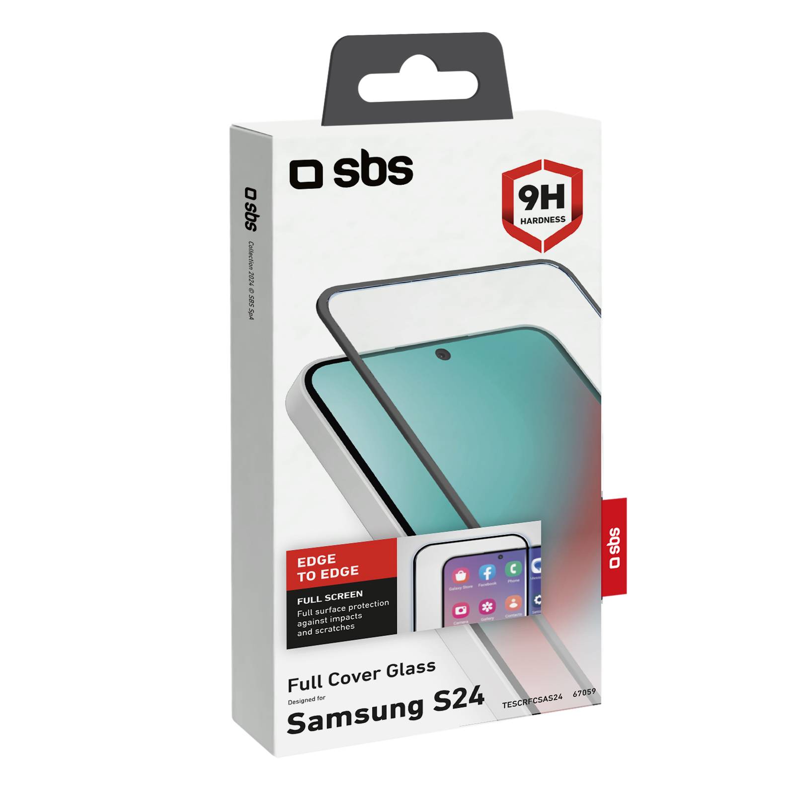 SBS Glas Displayschutz Full Cover für Samsung Galaxy S24 - Glas-1