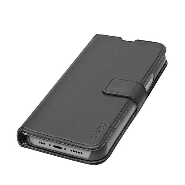 SBS Wallet Stand iPhone 15 Pro schwarz - 6,1" - Schwarz