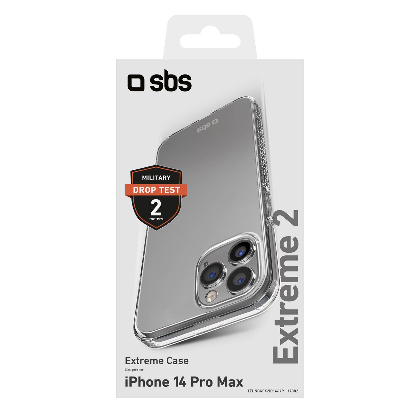 SBS TEUNBKEX2IP1467P - Cover - Apple - iPhone 14 Pro Max - 17 cm (6.7 Zoll) - Tr-1
