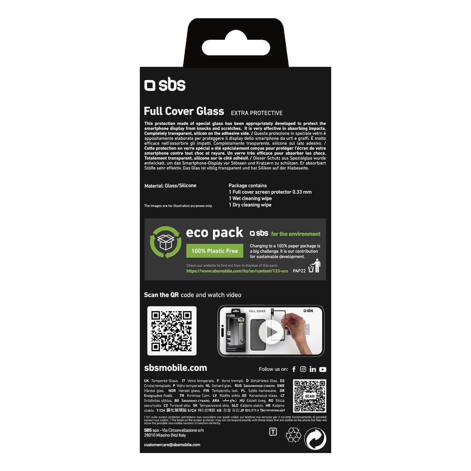 SBS TESCRFCIP1461P, Apple, iPhone 14 Pro, Tropfsicher, Staubresistent, Kratzresistent, Schwarz, Transparent, 1 Stück(e)-2