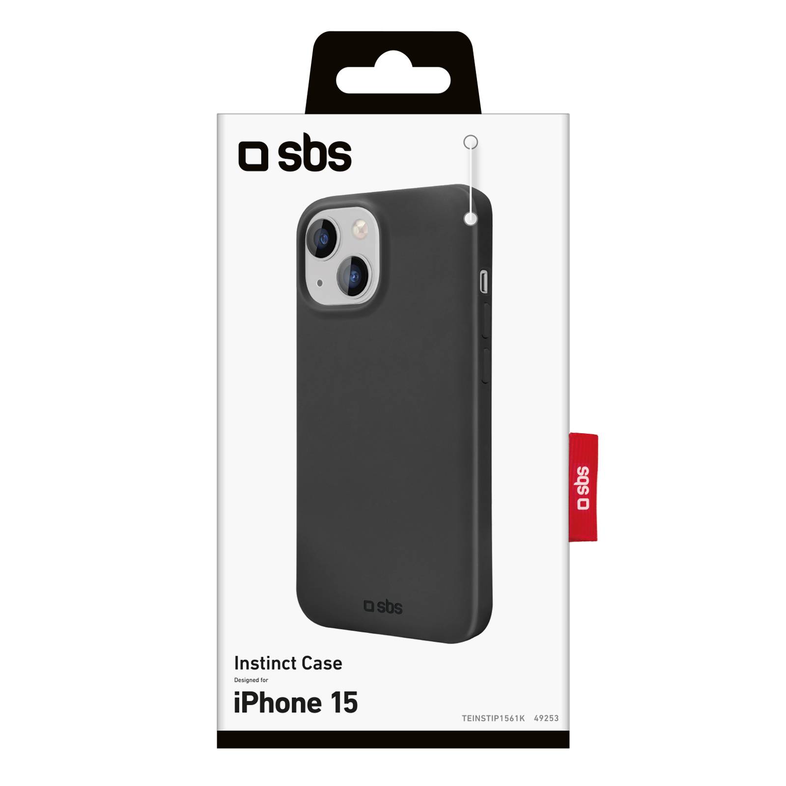 SBS Instinct Cover iPhone 15 schwarz - Smartphone-1