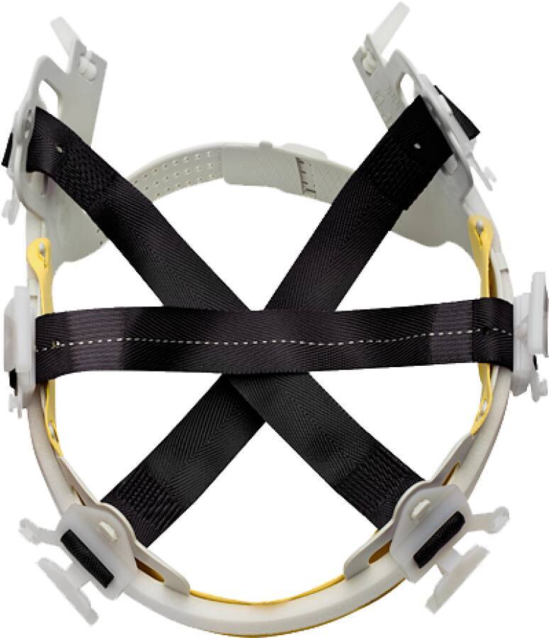 Schutzhelm INAP-Master 11401026 Farbe neongelb (RAL1026) Ausführung 6-Punkt-Gurtband-Innenausstattung-4