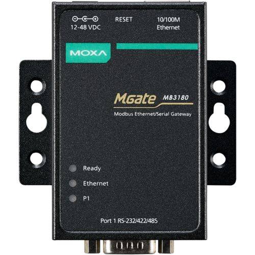 Standard Modbus-Gateway 1 Port - Der MGate MB3180 ist für die einfache Integration von Modbus-1