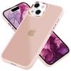 Hybrid Hülle für iPhone 15 Frosted Case Handyhülle Schutz Rand Handy Tasche Etui Rosa