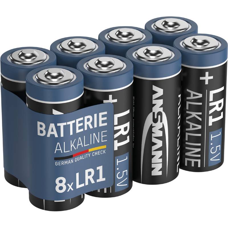 ANSMANN Alkaline Batterie LR1, 1,5 Volt, 8er Pack (18006338)-0
