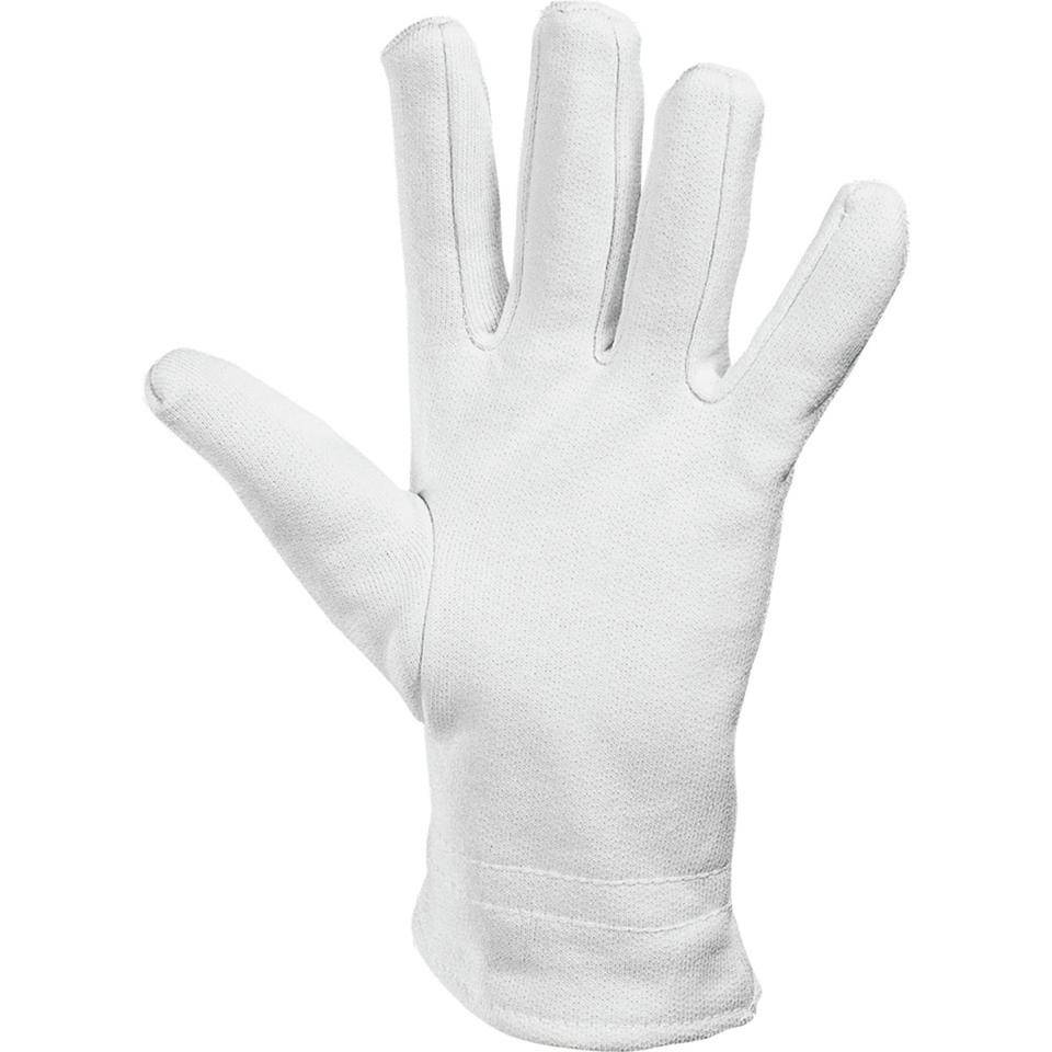 Schutzhandschuh Baumwoll-Trikot, Kategorie I, weiß, Baumwolle, 240mm, Größe 7-1