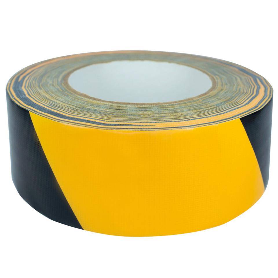 K.57 Warnmarkierungsband, linksweisend, gelb/schwarz, Gewebefolie, 50mm, 50m/Rolle-1