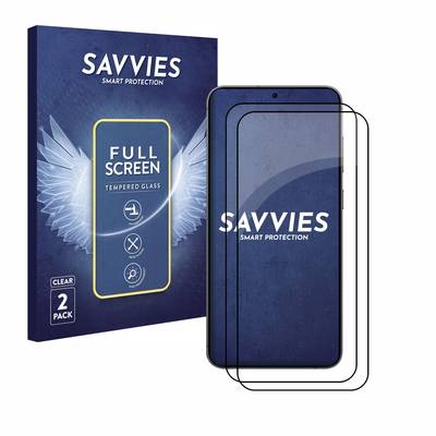 2x Savvies FHD33 2.5D Full Screen Panzerglas für Samsung Galaxy S24 Plus Full Screen (schwarz)