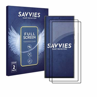 2x Savvies FHD33 2.5D Full Screen Panzerglas für Samsung Galaxy
