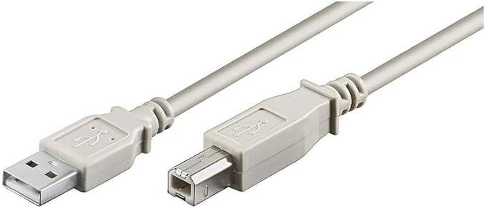 Goobay 68714 USB 2.0 auf USB B Adapterkabel / Druckerkabel 480 Mbits / USB 2.0 Typ B Drucker & Scanner / Grau / 5m-1