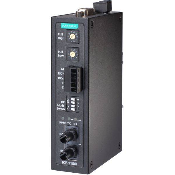 Industrieller RS-232/422/485-zu-Singlemode-Glasfaser-Konverter, SC-Stecker, 2 kV Isolation, -40 bi-2