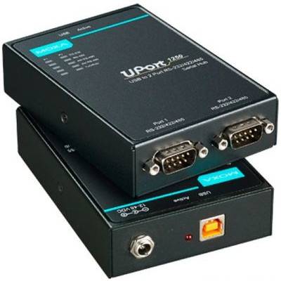 USB auf 2-Port RS-232/422/485 serieller Hub UPort 1250-0