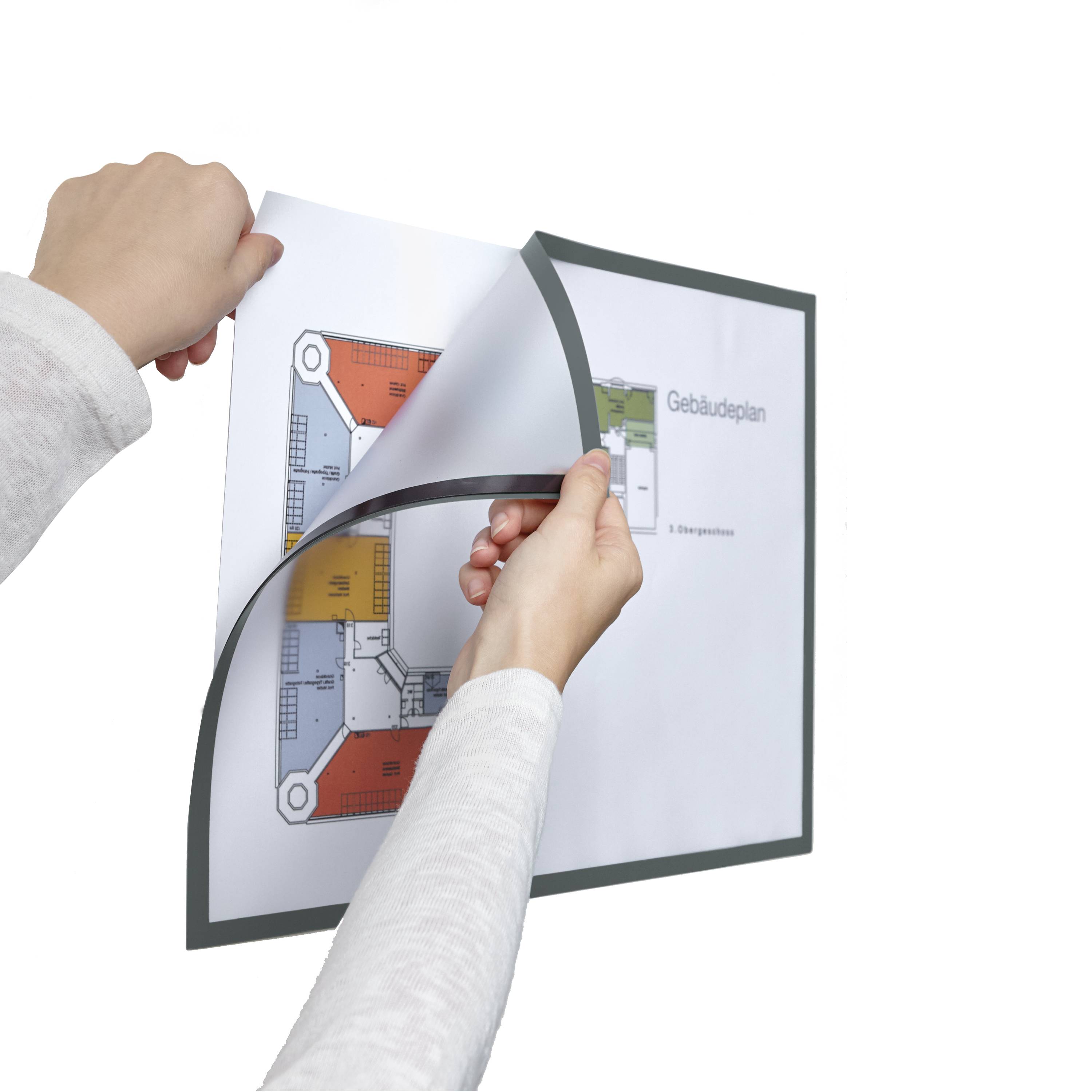 Holtz Office Support GmbH Magnetrahmen DIN A3 grau magnethaftend MAGNETOPLAN 1130401-4