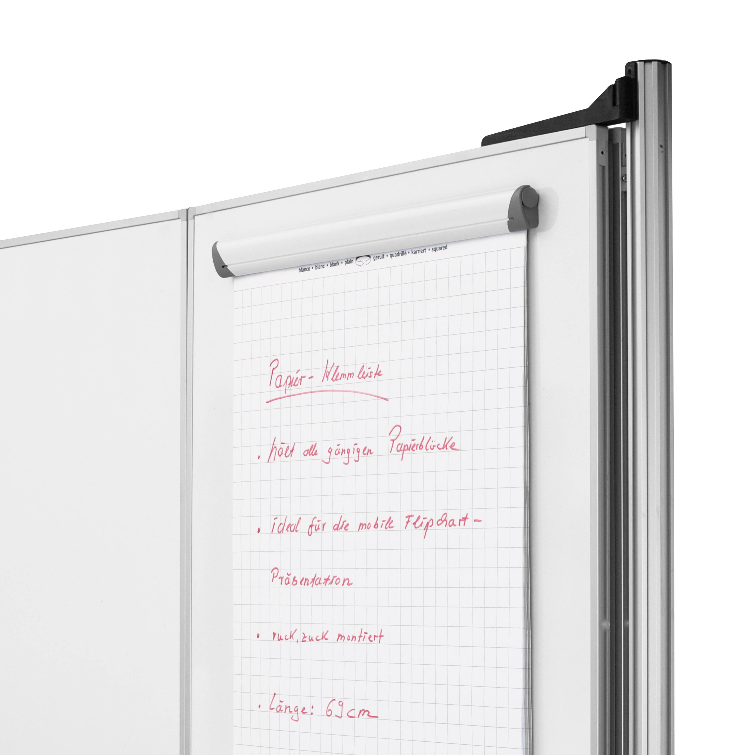 Papierklemmleiste magnetisch weiß-1