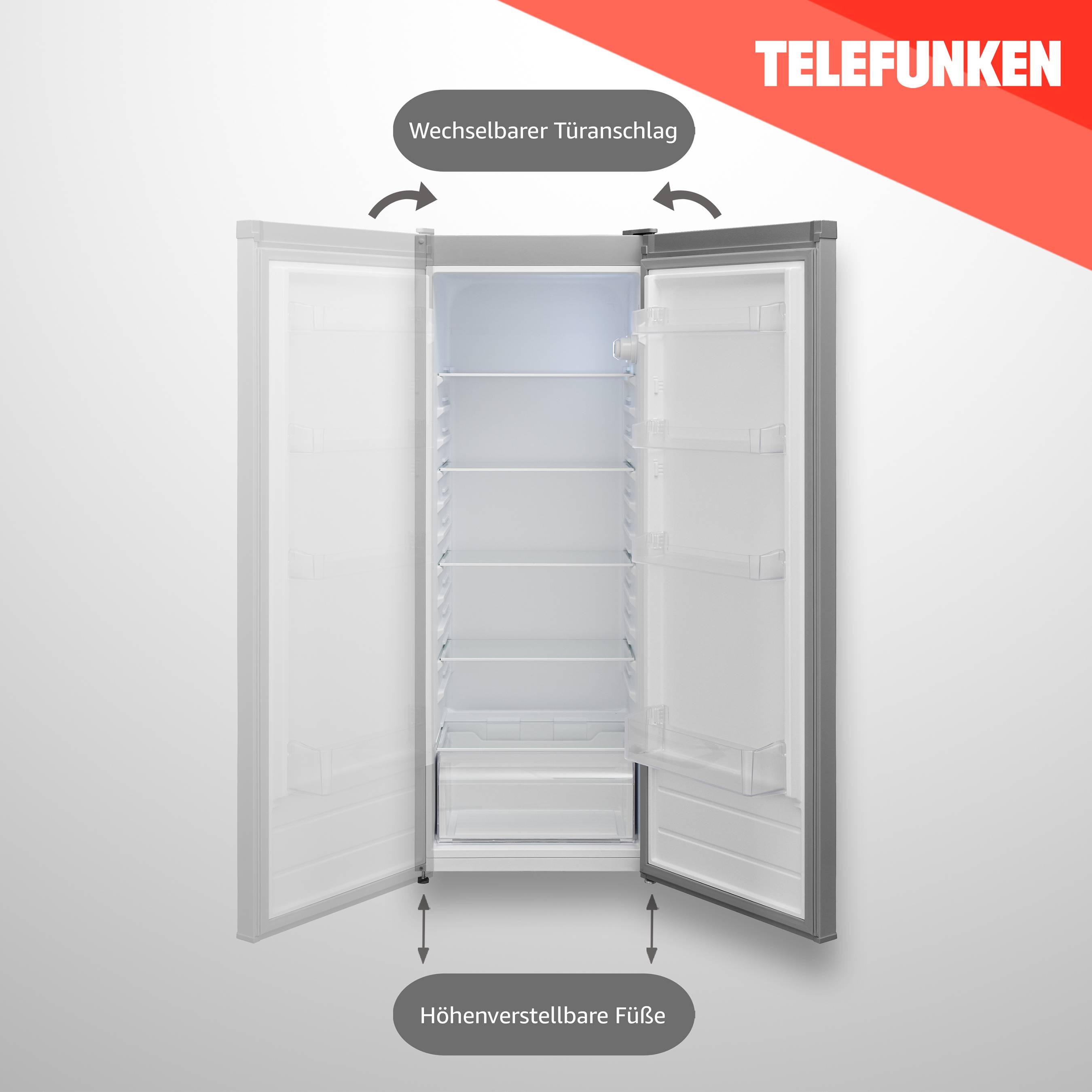 TELEFUNKEN KTFK265E2 Kühlschrank ohne Gefrierfach 255 Liter | Standkühlschrank groß | Vollraumkühlschrank freistehend-3