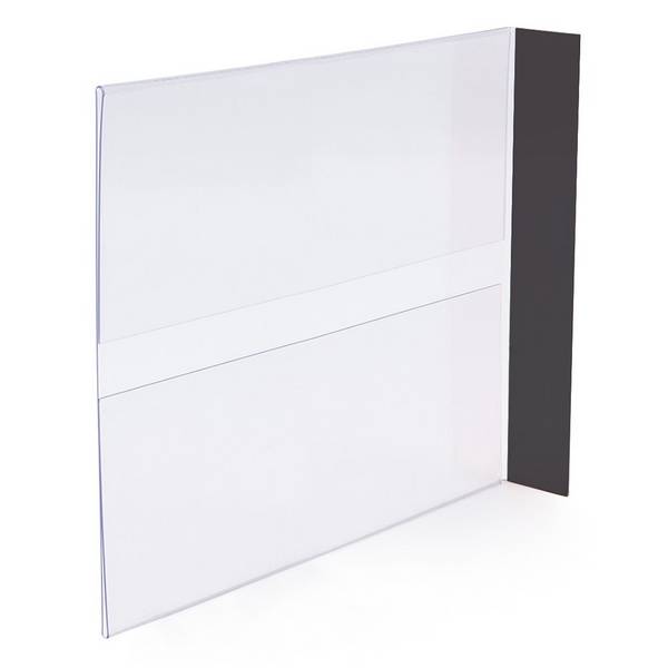 Fahnenschild, magnetisch, zur Regalbeschriftung, A5 quer, Kunststoff, transparent, 210 x 150 mm