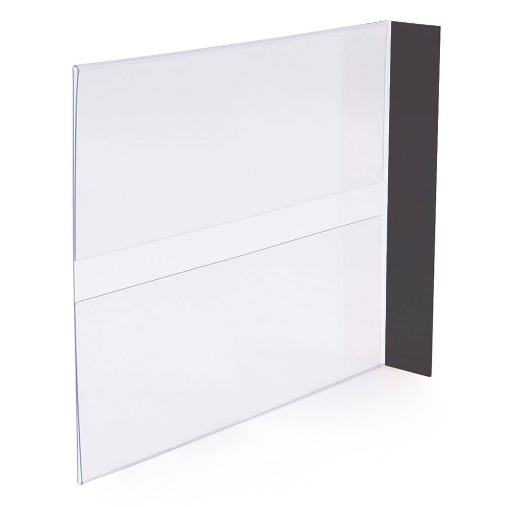 Fahnenschild, magnetisch, zur Regalbeschriftung, A5 quer, Kunststoff, transparent, 210 x 150 mm-0