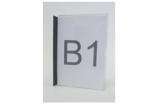 Fahnenschild, magnetisch, zur Regalbeschriftung, A5 quer, Kunststoff, transparent, 210 x 150 mm-2