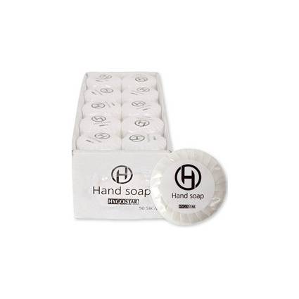 HYGOSTAR Mini-Handseife, Durchmesser: 40 mm, weiß-0