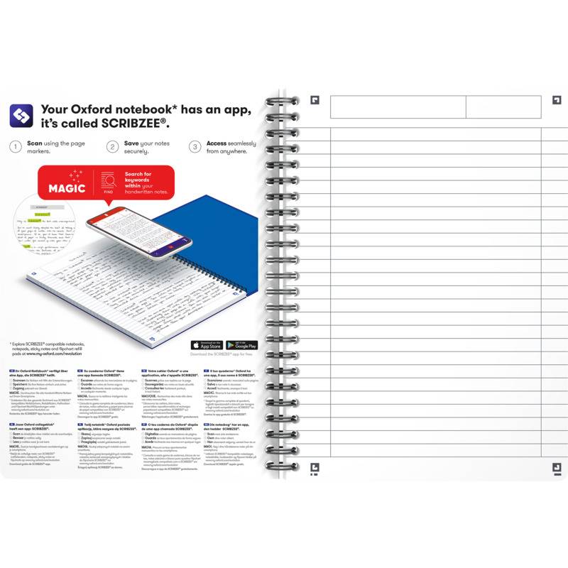 Oxford Office Spiralbuch "Oceanis", A5, PP, liniert, schwarz-0