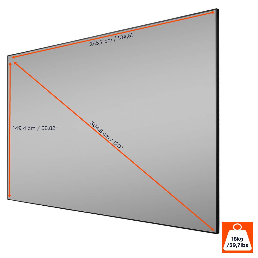 celexon CLR HomeCinema UST Hochkontrast-Rahmenleinwand V2.0 120"-1