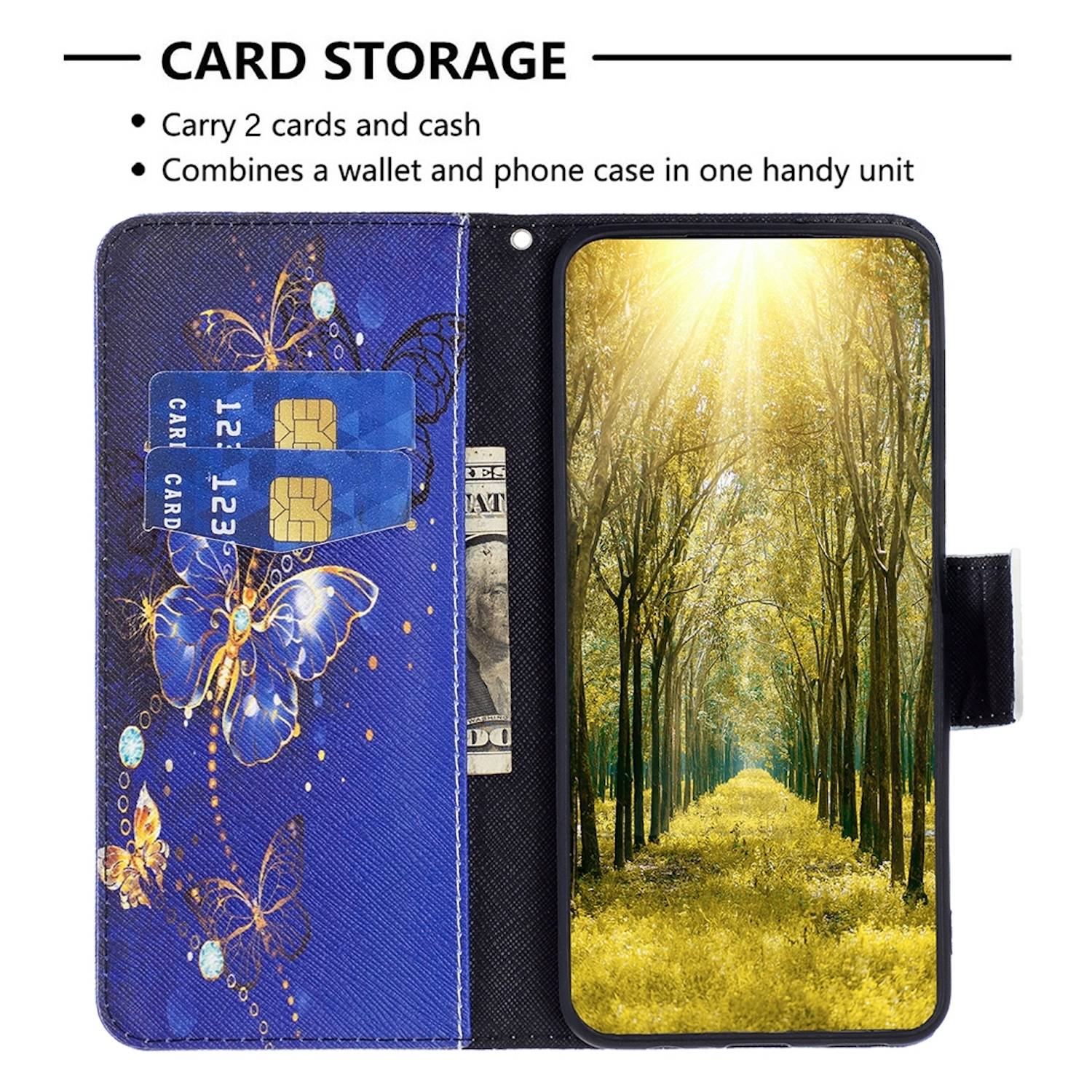 Für Samsung Galaxy S24 Kunst-Leder Book Handy Tasche Motiv 6 Hülle Etuis Schutz-1