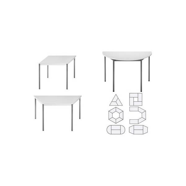 SODEMATUB Universaltisch 147RGG, 1.400 x 700, grau/grau (71220051)