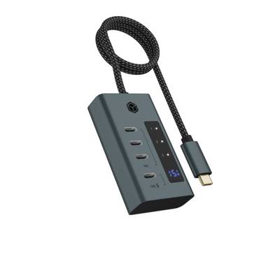 IB-HUB1454-C31, 4 Port Type-C USB 3.2 Gen 2 Type-C Hub, Aluminiumgehäuse-0