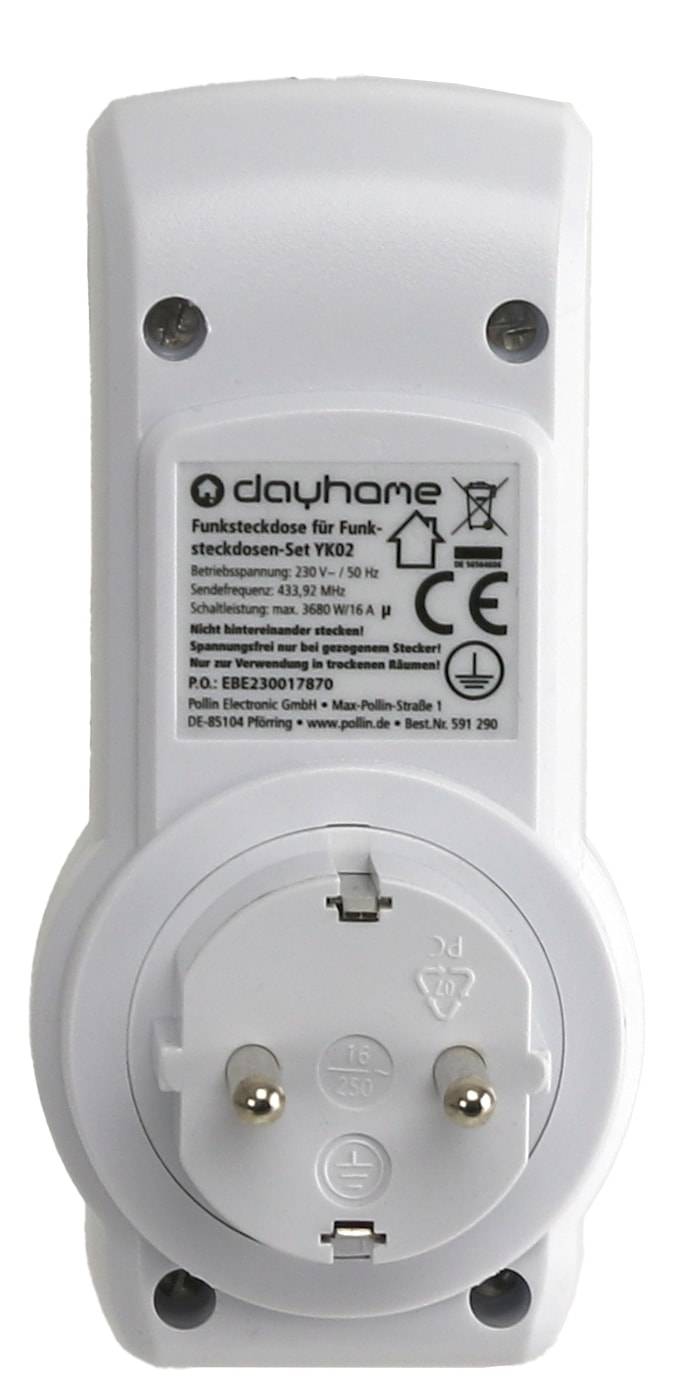 DAYHOME Funksteckdosen-Set YK02, mit 3 Steckdosen, Innenbereich-4