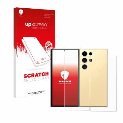 upscreen Schutzfolie für Samsung Galaxy S24 Ultra (Display+Rückseite)  Kratzschutz Anti-Fingerprint Klar