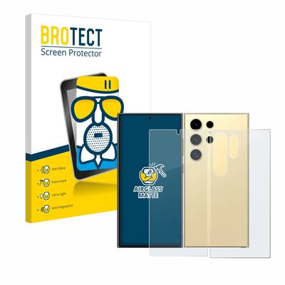 BROTECT AirGlass Flexible Panzerglasfolie für Samsung Galaxy S24 Ultra (case-friendly) (Display+Rückseite) Matt