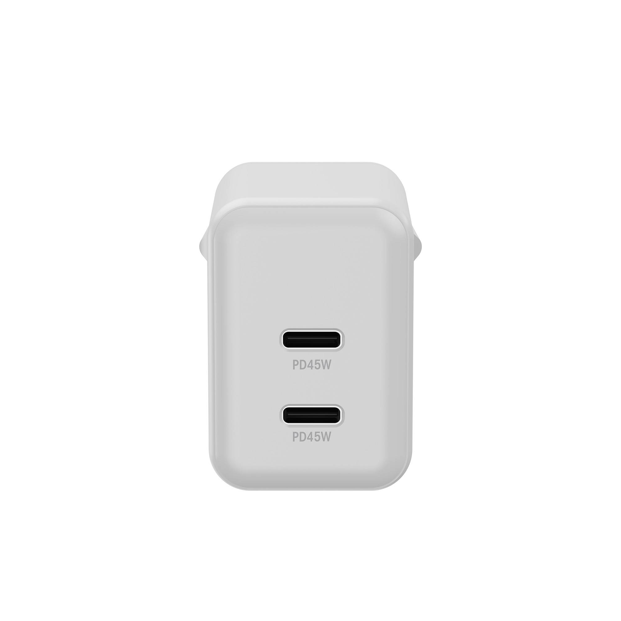 Ladegerät XLayer Powercharger 45W mit Dual USB Typ C weiß-1
