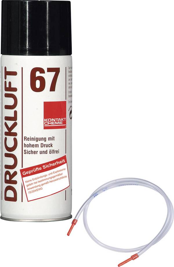 Kontakt Chemie Druckluft 67  Druckluftspray nicht brennbar, inkl. Sprühschlauch 400 ml