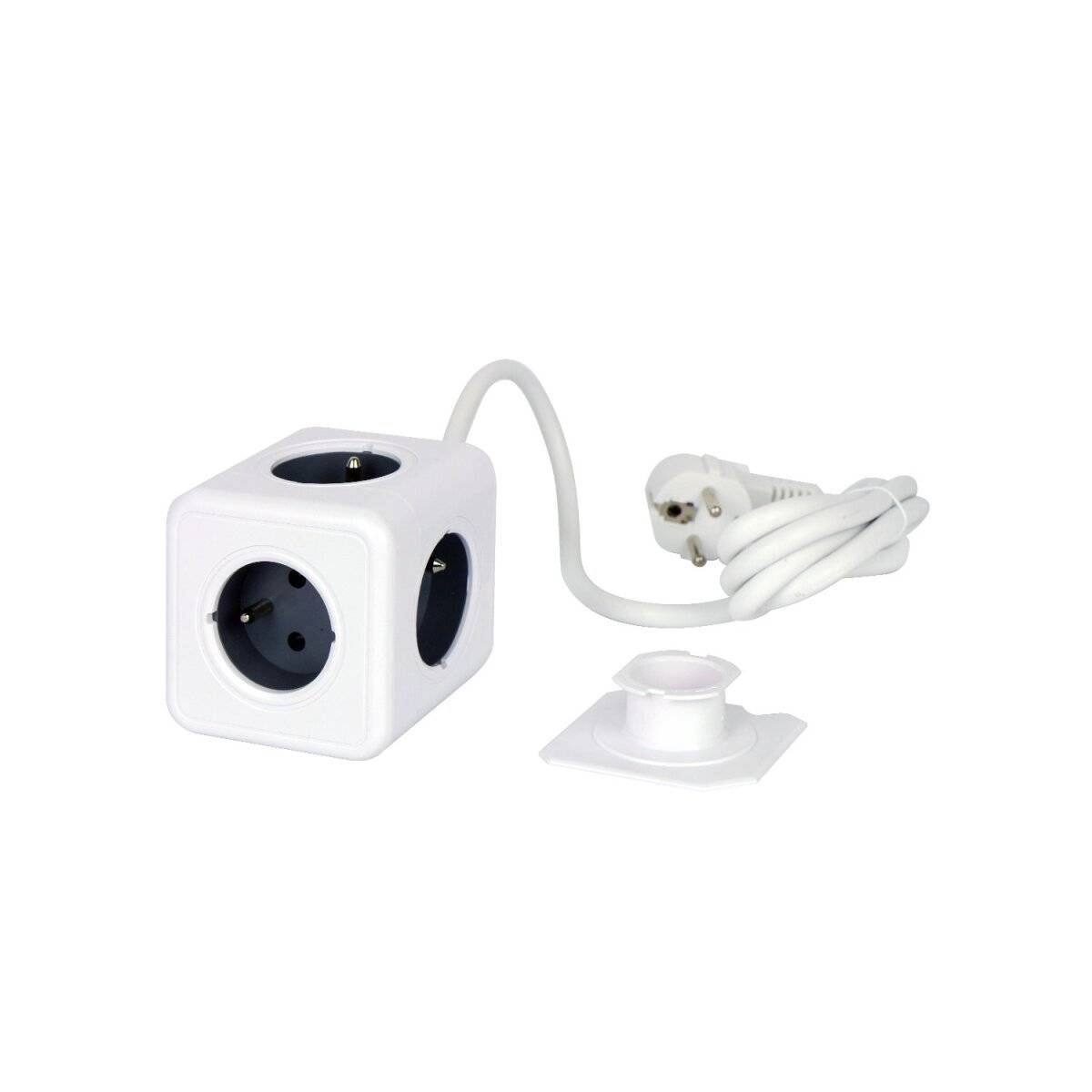 AURA line CUBE Adapter 5-fach Steckdose 1,5m-0