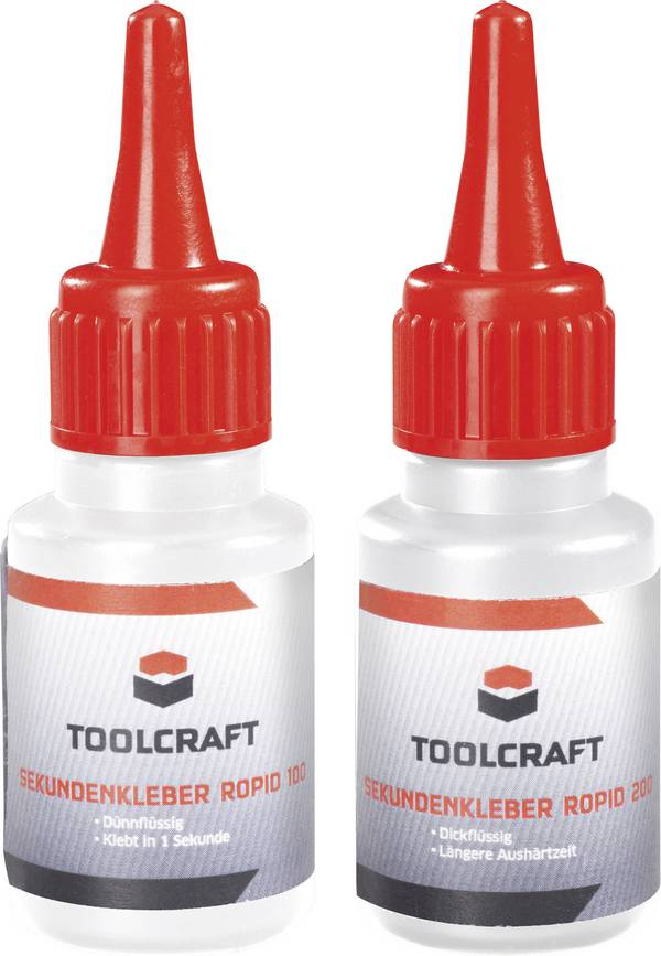 TOOLCRAFT ROPID 100 & ROPID 200 Sekundenkleber 885814 1 Set