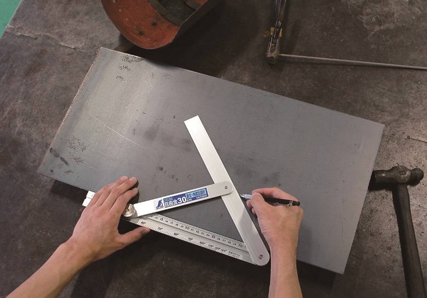 Shinwa 62661 Zimmerer-Schmiege 45 cm (FAMEX 12606), Winkelmesser Konturenmesser-2