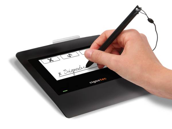 signotec Zeta Unterschriftenpad mit Hintergrundbeleuchtung