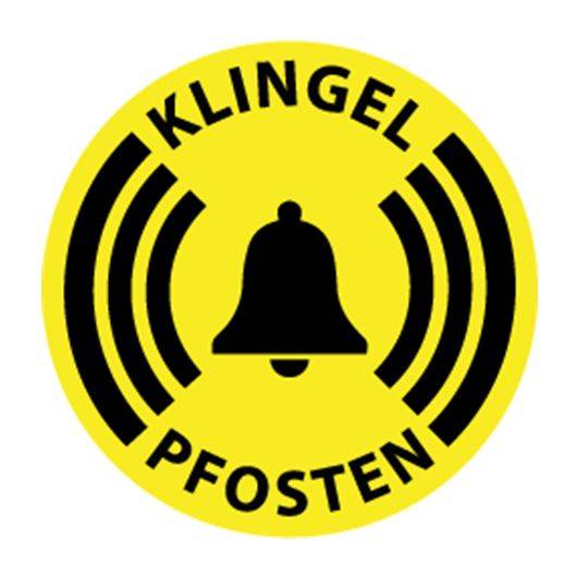 Klingelpfosten hängend, Länge 700 mm, gelb-1