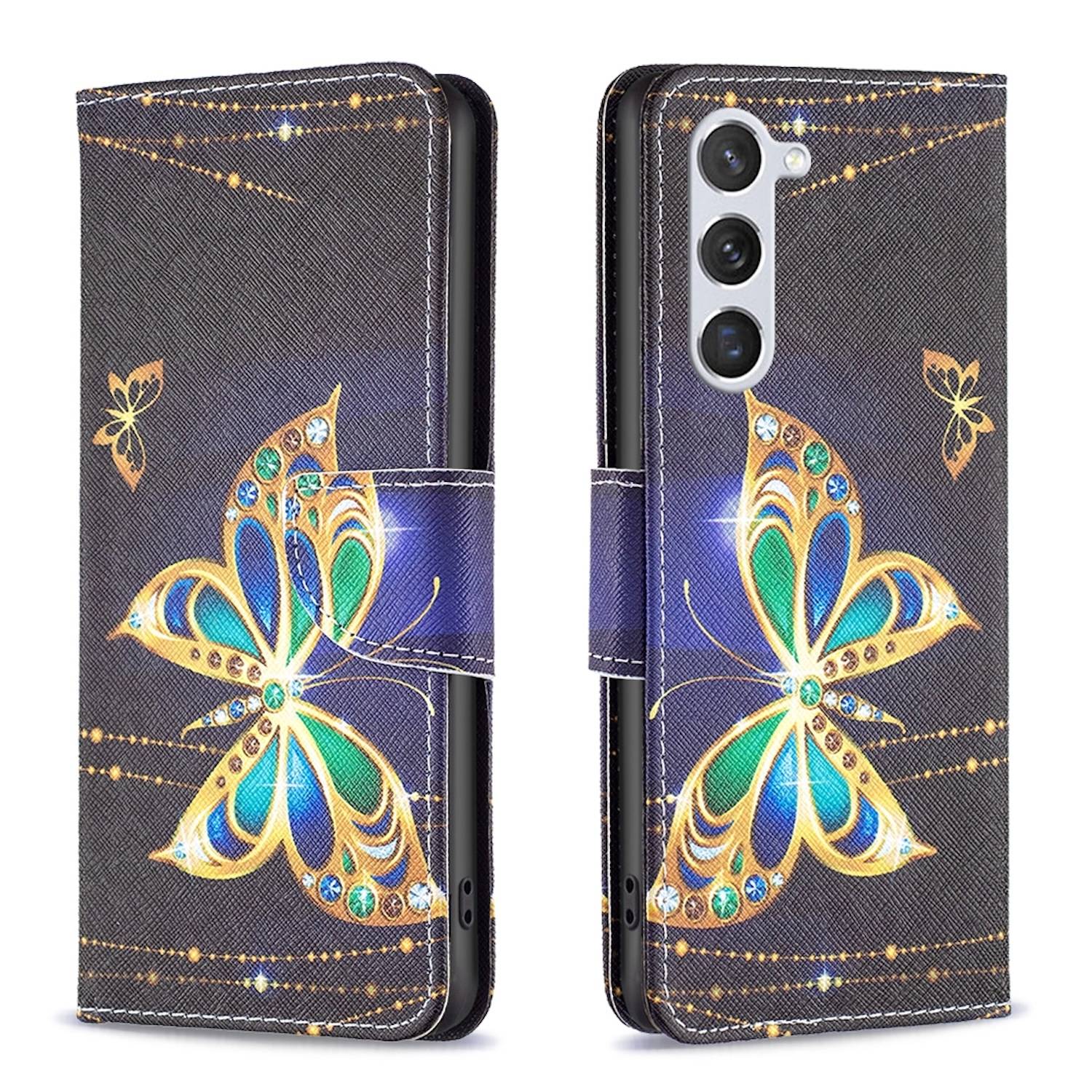 Für Samsung Galaxy S24 Kunst-Leder Book Handy Tasche Motiv 4 Hülle Etuis Schutz-0