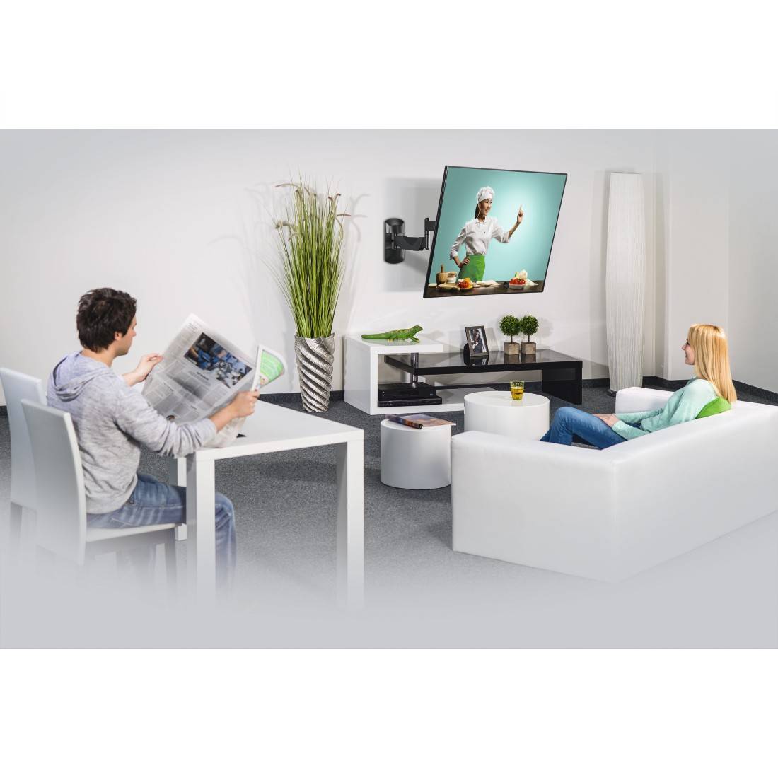 hama 00220825 TV-Wandhalterung, schwenkbar, neigbar, ausziehbar, 66 cm (26") bis 25 kg-2
