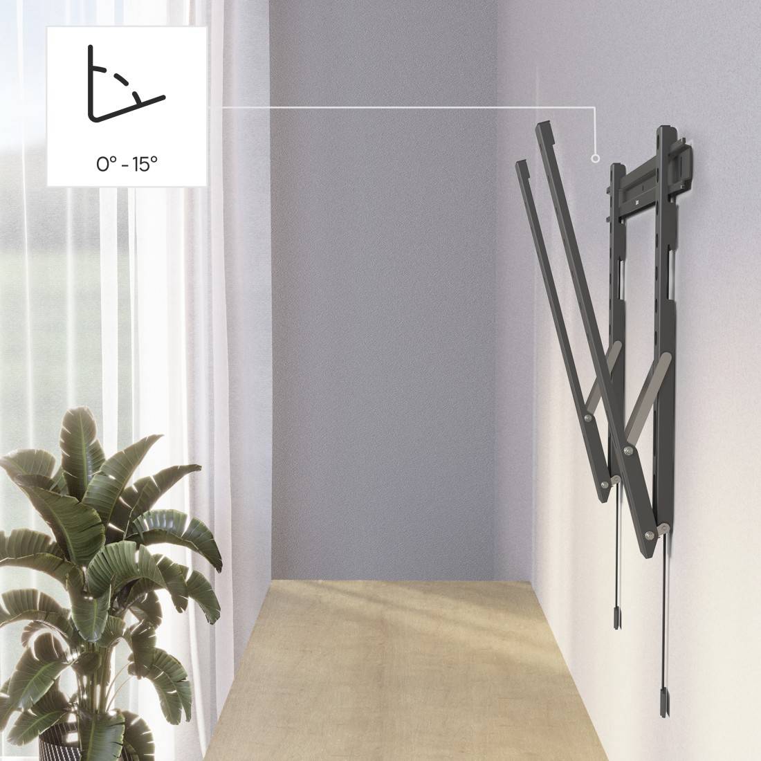 hama 00220846 TV-Wandhalterung TILT "Ultraslim", 229 cm (90"), 600x400, flach, Anthrazit-3