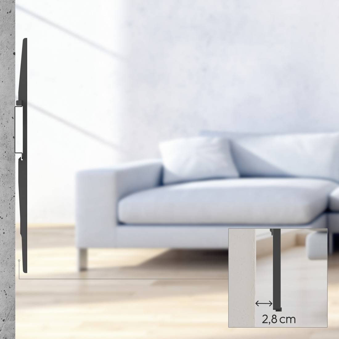Hama Slim TV-Wandhalterung neigbar VESA 50x50-1100x600 100kg-3