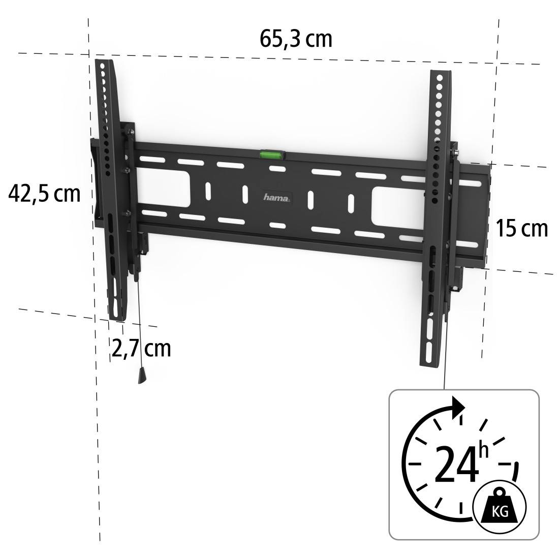 hama 00220861 TV-Wandhalterung, starr, Diebstahlschutz, 229 cm (90") bis 50 kg-2