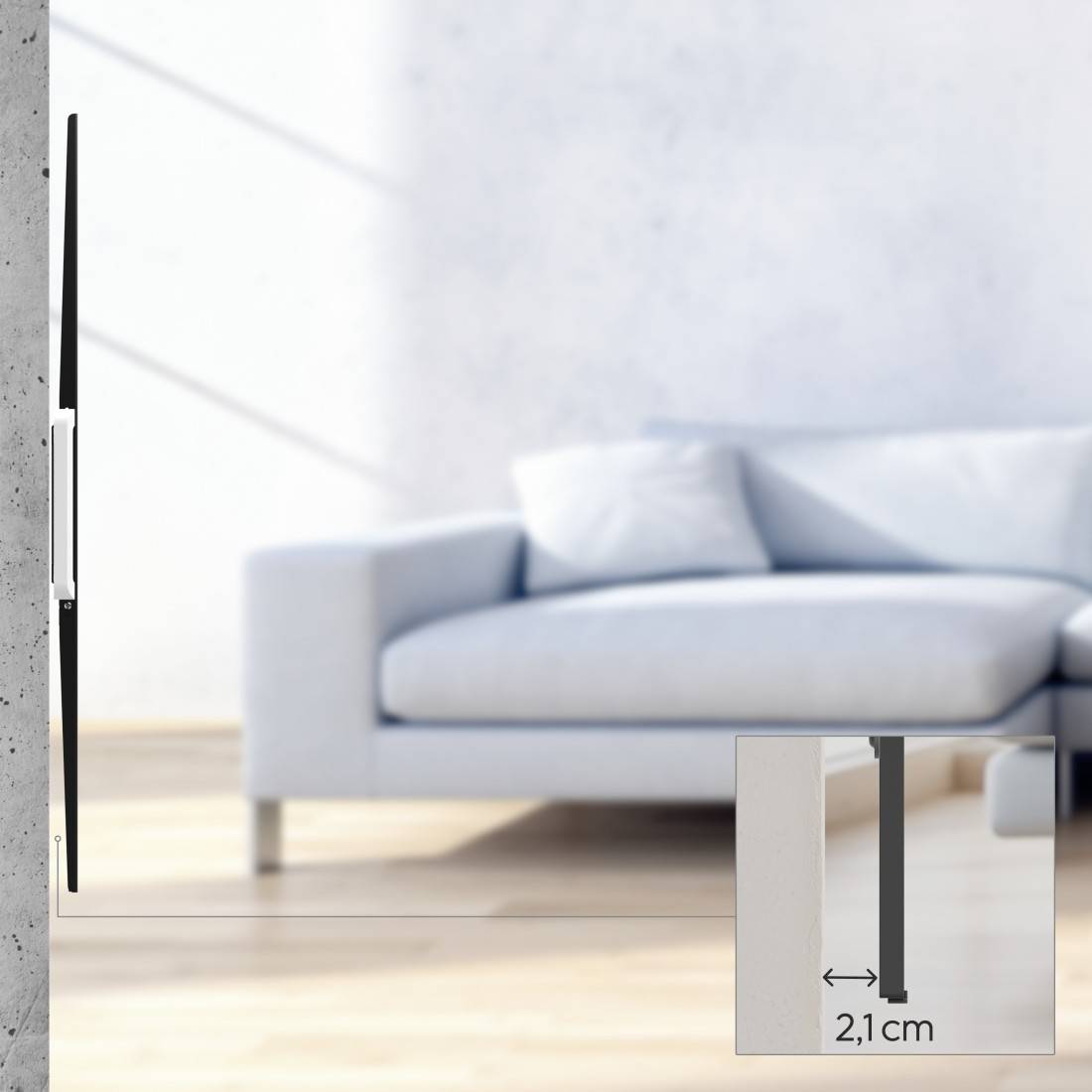 Hama TV-Wandhalterung starr 254 cm (100") bis 75 kg Wandabstand 2,1 cm-3
