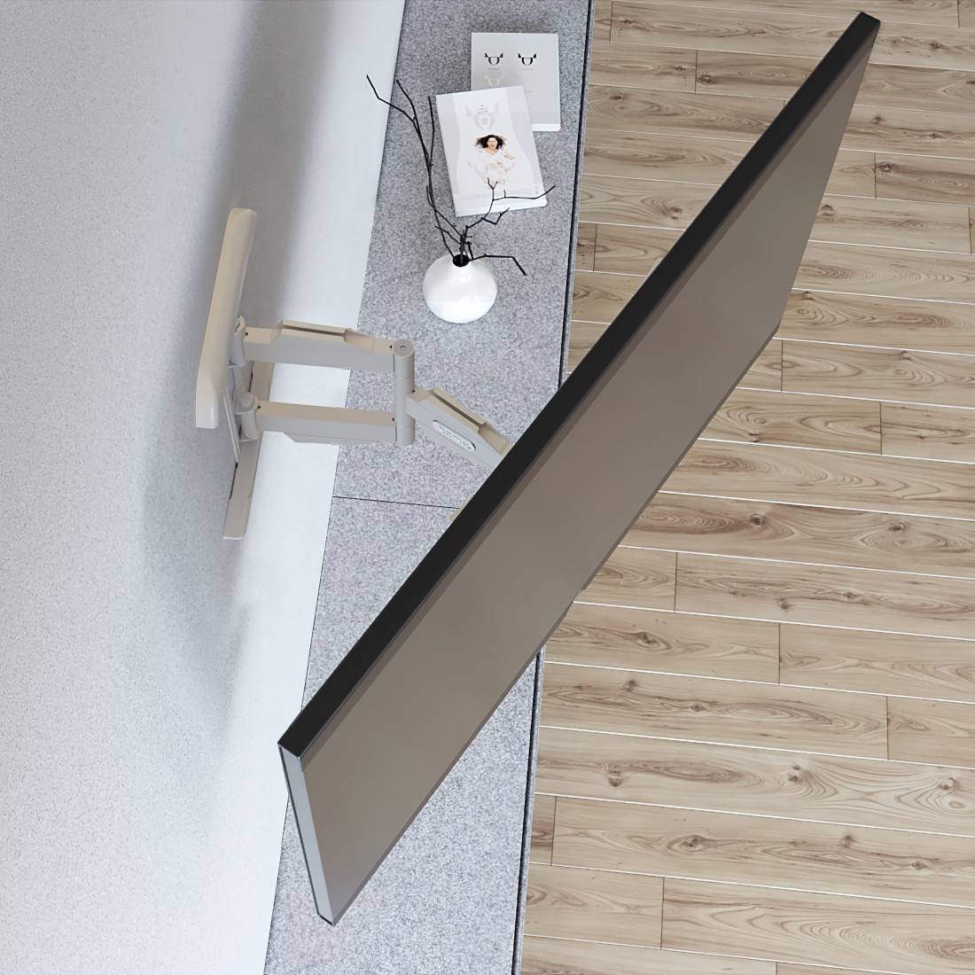 hama 00220838 TV-Wandhalterung, schwenkbar, neigbar, ausziehbar, 229 cm (90") bis 75 kg-2