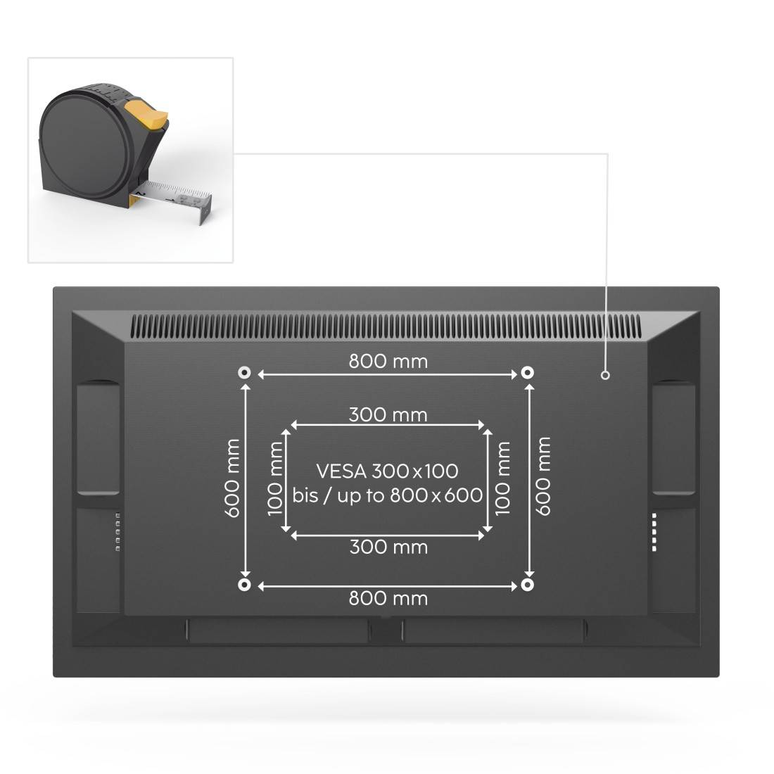 hama 00220839 TV-Wandhalterung, schwenkbar, neigbar, ausziehbar, 305cm (120"), bis 100 kg-2