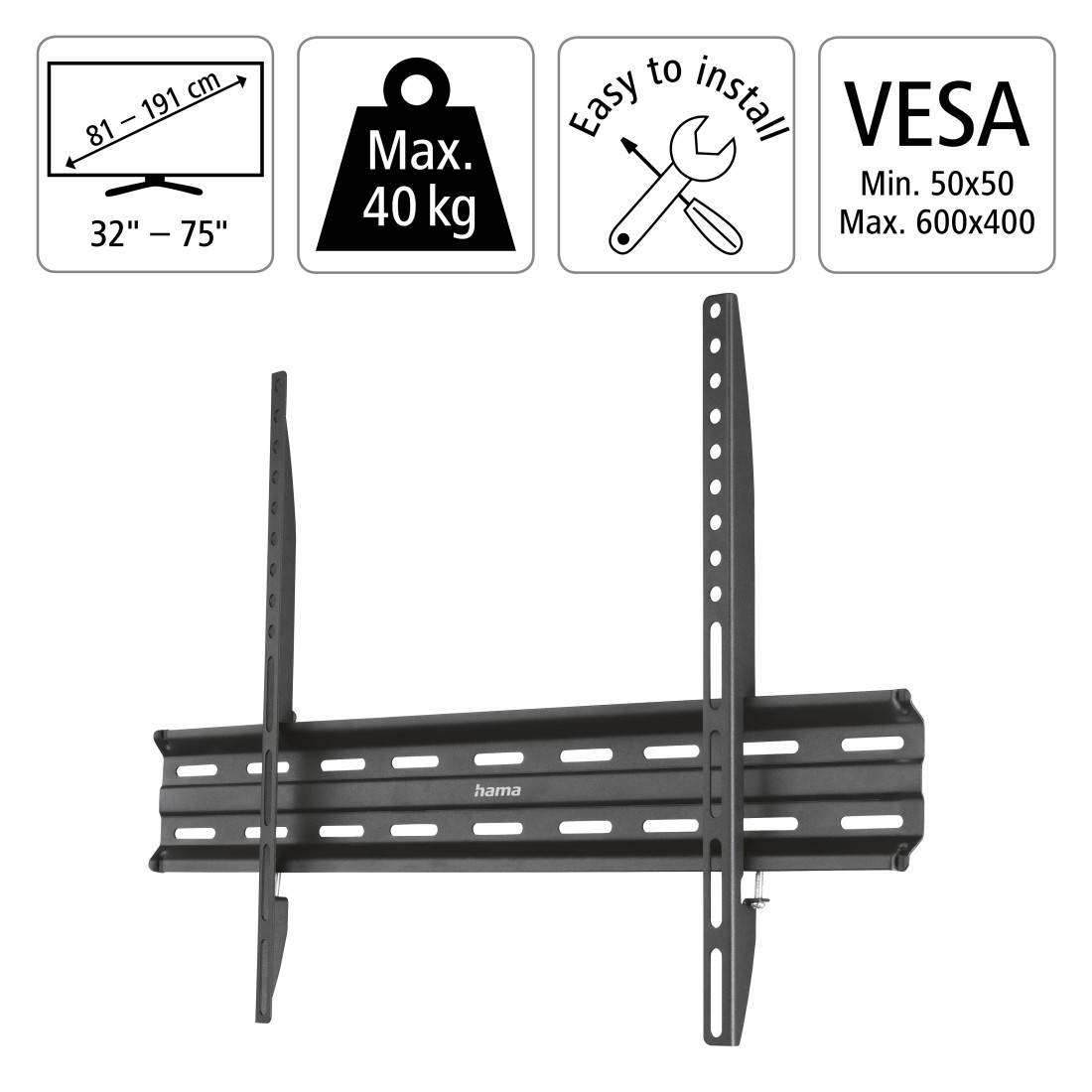 Hama 220813 TV-WH, starr, 191 cm, 75-1