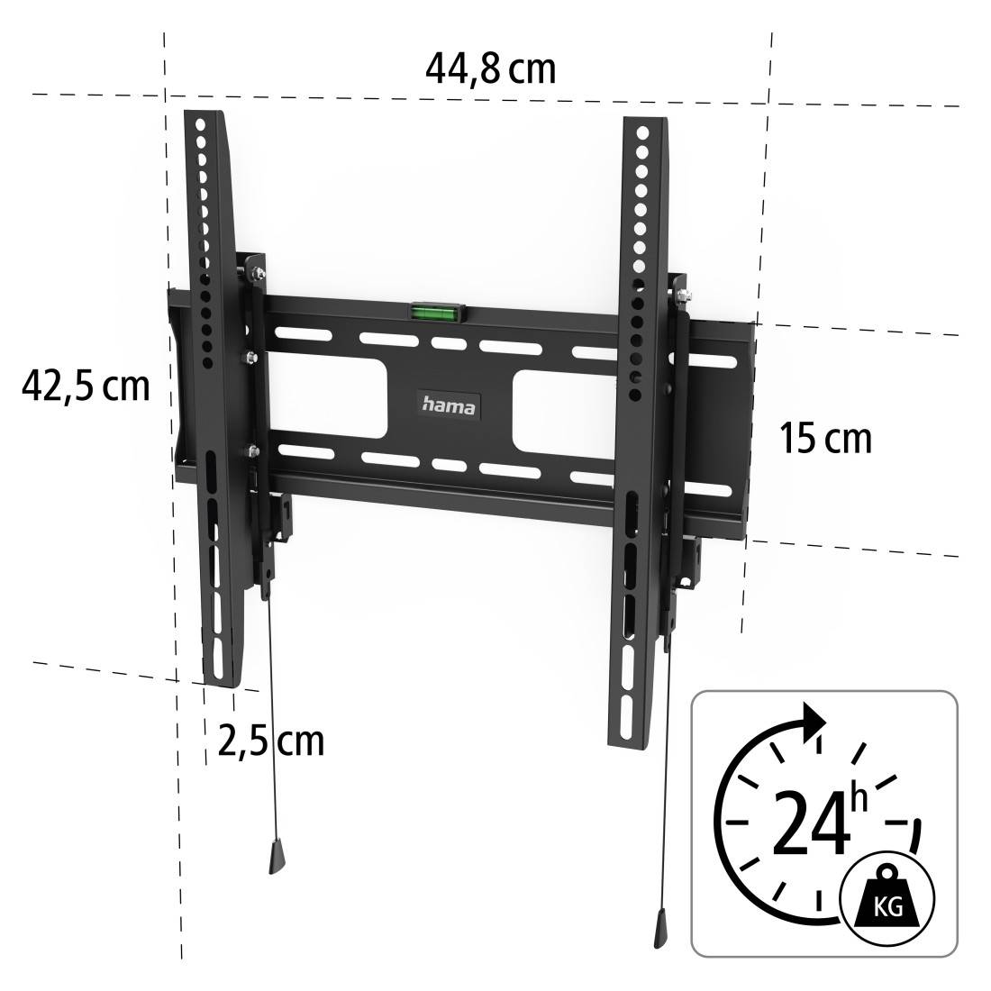 hama 00220858 TV-Wandhalterung, starr, Diebstahlschutz, 165 cm (65") bis 50 kg-2