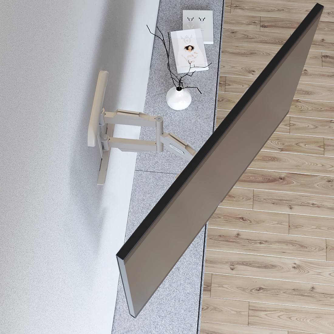 hama 00220835 TV-Wandhalterung, schwenkbar, neigbar, ausziehbar, 165 cm (65") bis 35 kg-2