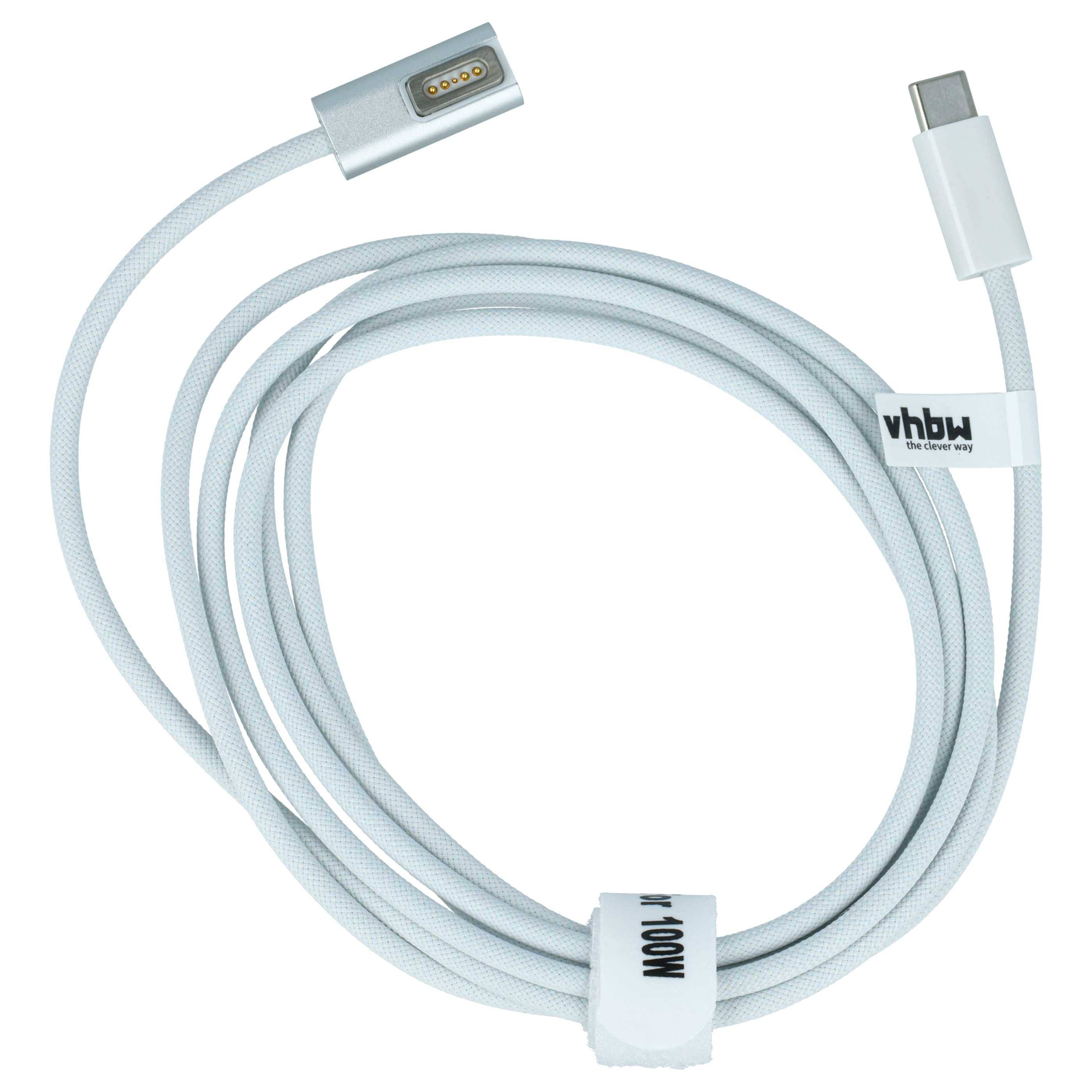 vhbw Adapterkabel USB Typ C auf MagSafe 1 kompatibel mit Apple MacBook Air 11", 13" Notebook, Laptop - 170 cm, 100 W-1